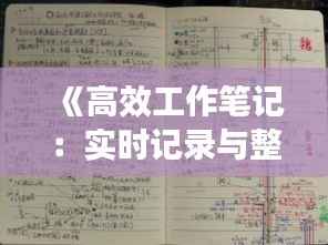 《高效工作笔记:实时记录与整理的艺术》