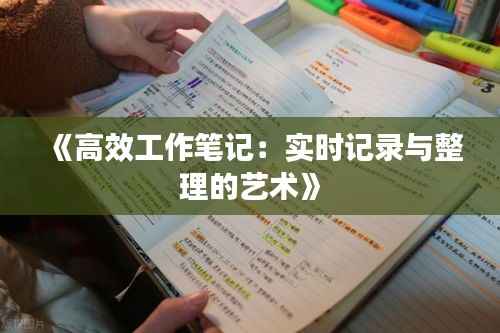 《高效工作笔记:实时记录与整理的艺术》