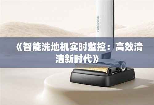 《智能洗地机实时监控:高效清洁新时代》