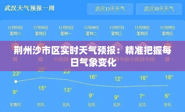 荆州沙市区实时天气预报：精准把握每日气象变化