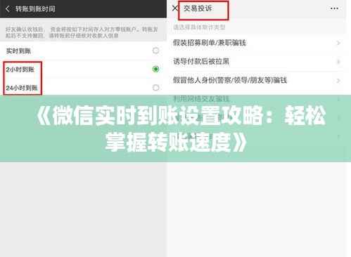 《微信实时到账设置攻略：轻松掌握转账速度》