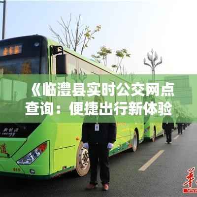 《临澧县实时公交网点查询：便捷出行新体验》