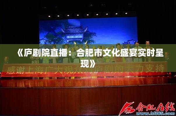 《庐剧院直播:合肥市文化盛宴实时呈现》