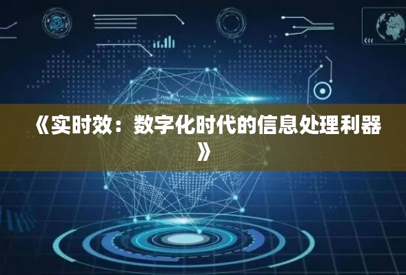 《实时效：数字化时代的信息处理利器》