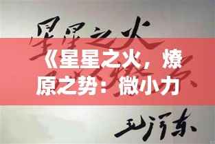 《星星之火，燎原之势：微小力量成就伟大变革》