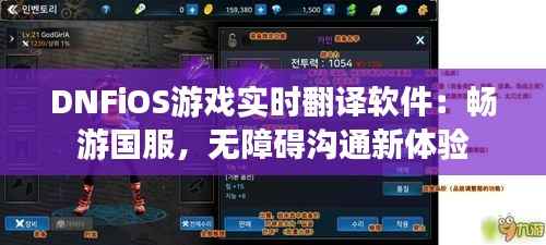 DNFiOS游戏实时翻译软件：畅游国服，无障碍沟通新体验