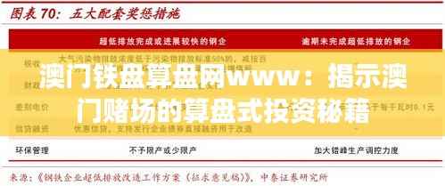 澳门铁盘算盘网www：揭示澳门赌场的算盘式投资秘籍