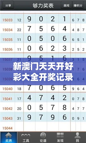 新澳门天天开好彩大全开奖记录：揭秘幸运之神的眷顾