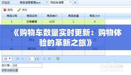 《购物车数量实时更新：购物体验的革新之旅》