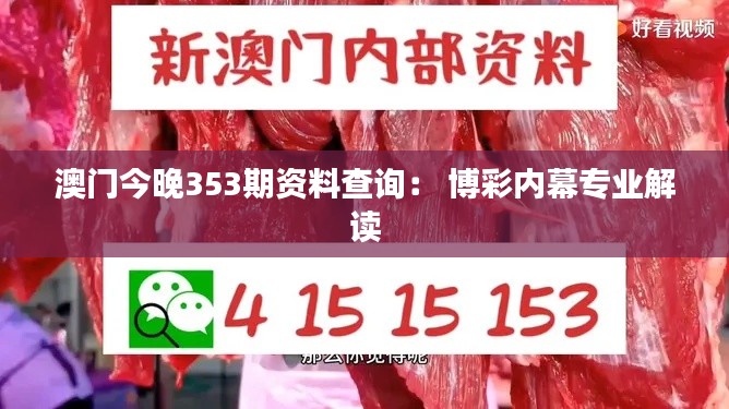澳门今晚353期资料查询： 博彩内幕专业解读