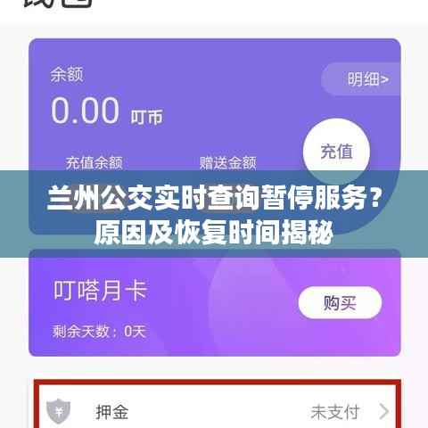 兰州公交实时查询暂停服务？原因及恢复时间揭秘