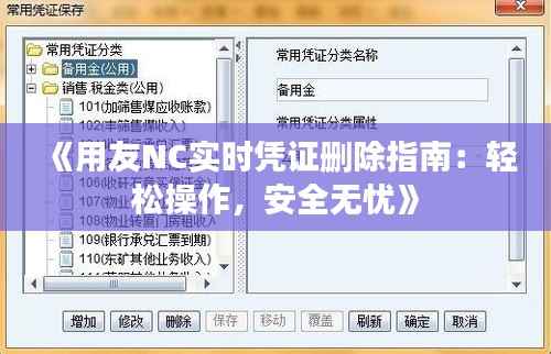 《用友NC实时凭证删除指南：轻松操作，安全无忧》