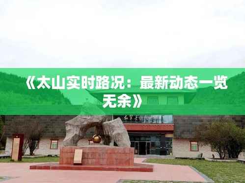 《太山实时路况：最新动态一览无余》