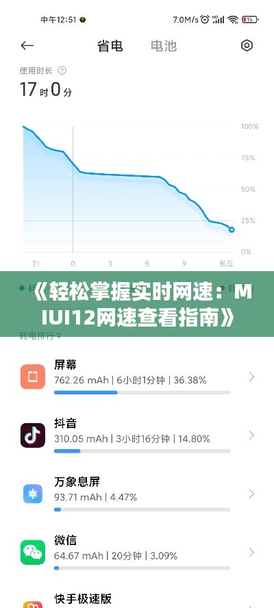 《轻松掌握实时网速：MIUI12网速查看指南》