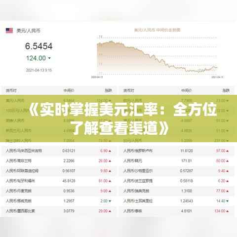 《实时掌握美元汇率：全方位了解查看渠道》