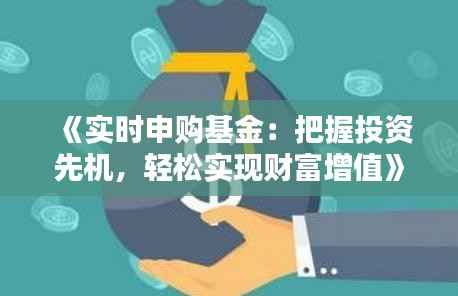 《实时申购基金:把握投资先机,轻松实现财富增值》