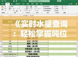 《实时水量查询：轻松掌握吨位表转换方法》