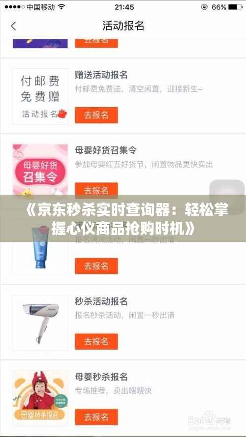 《京东秒杀实时查询器：轻松掌握心仪商品抢购时机》