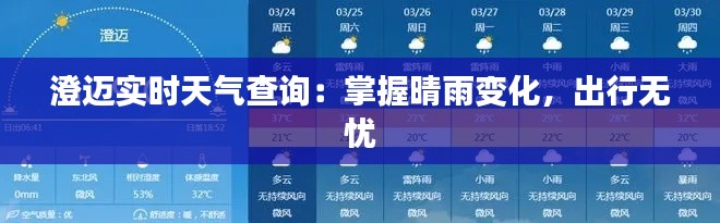 澄迈实时天气查询：掌握晴雨变化，出行无忧