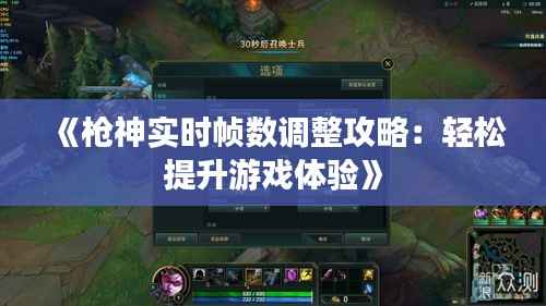 《枪神实时帧数调整攻略:轻松提升游戏体验》