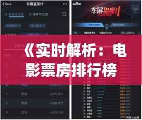 《实时解析：电影票房排行榜风云变幻》