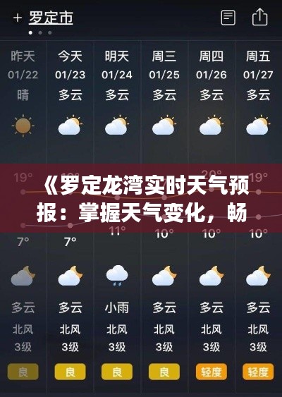 《罗定龙湾实时天气预报：掌握天气变化，畅享美好时光》