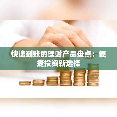 快速到账的理财产品盘点：便捷投资新选择