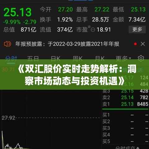 《双汇股价实时走势解析：洞察市场动态与投资机遇》