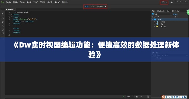 《Dw实时视图编辑功能：便捷高效的数据处理新体验》