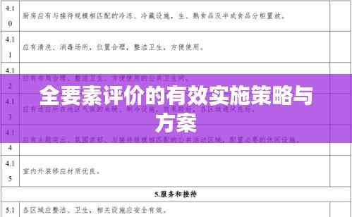 全要素评价的有效实施策略与方案