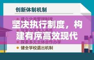 坚决执行制度,构建有序高效现代治理体系,引领未来发展之路