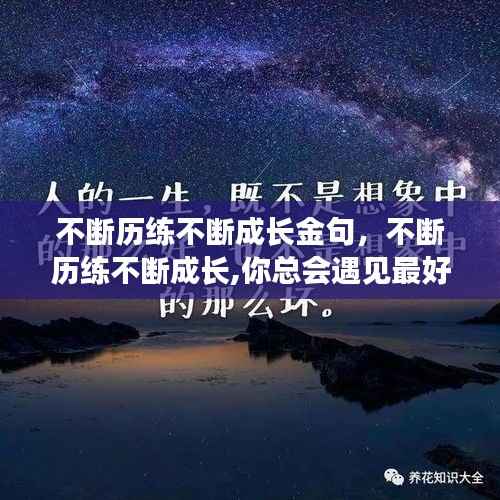 不断历练不断成长金句，不断历练不断成长,你总会遇见最好的自己 