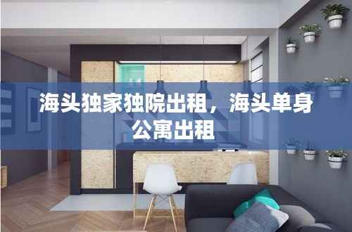 海头独家独院出租，海头单身公寓出租 
