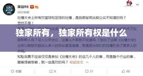 独家所有，独家所有权是什么 