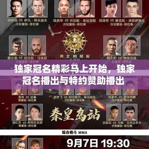 独家冠名精彩马上开始,独家冠名播出与特约赞助播出