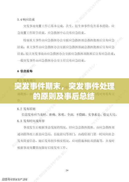 突发事件期末，突发事件处理的原则及事后总结 