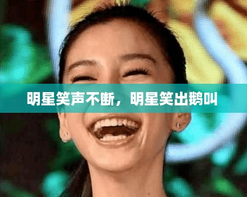 明星笑声不断,明星笑出鹅叫