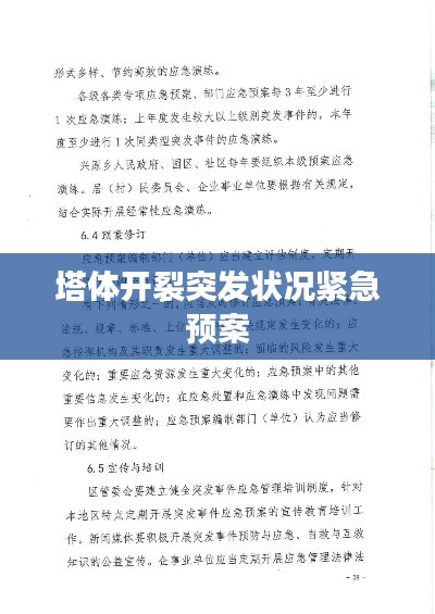 塔体开裂突发状况紧急预案
