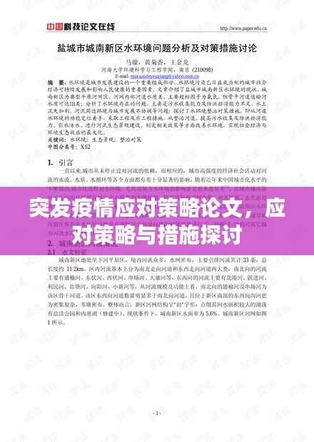 突发疫情应对策略论文，应对策略与措施探讨