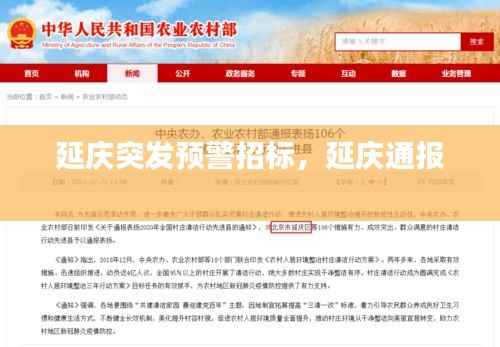 延庆突发预警招标，延庆通报 