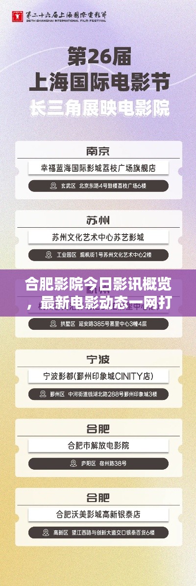 合肥影院今日影讯概览,最新电影动态一网打尽