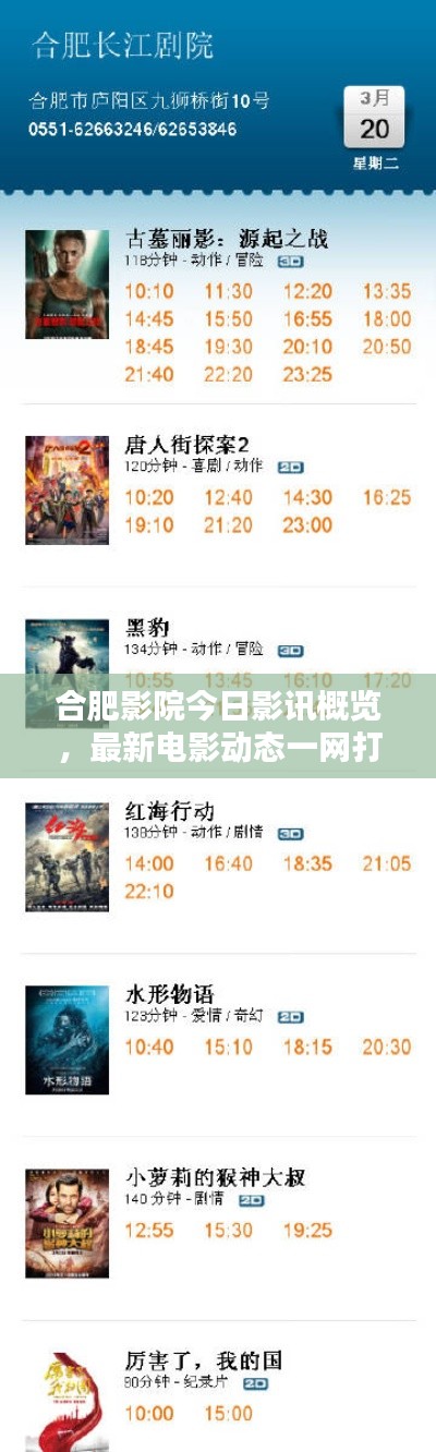 合肥影院今日影讯概览,最新电影动态一网打尽
