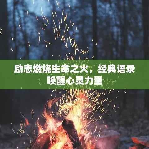 励志燃烧生命之火，经典语录唤醒心灵力量