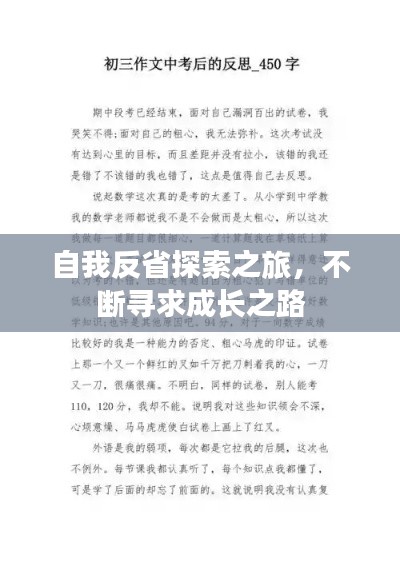 自我反省探索之旅，不断寻求成长之路