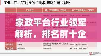 家政平台行业领军解析，排名前十企业深度解读！