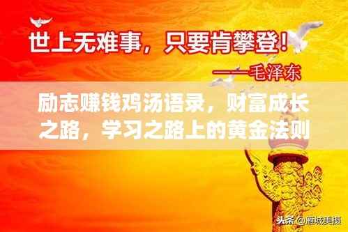 励志赚钱鸡汤语录,财富成长之路,学习之路上的黄金法则