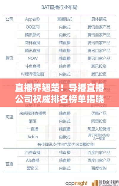 直播界翘楚！导播直播公司权威排名榜单揭晓