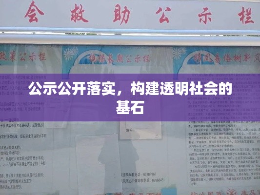 公示公开落实，构建透明社会的基石