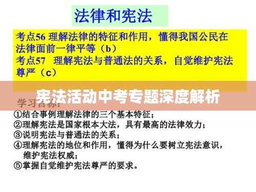 宪法活动中考专题深度解析