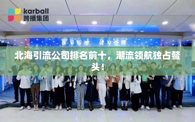 北海引流公司排名前十，潮流领航独占鳌头！